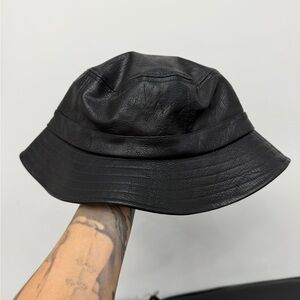 Faux Leather Bucket Hat